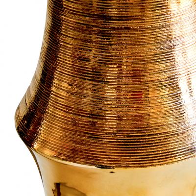  Bergboms Pair of Gold Luster Glazed Lamps by Bitossi for Bergboms Co 