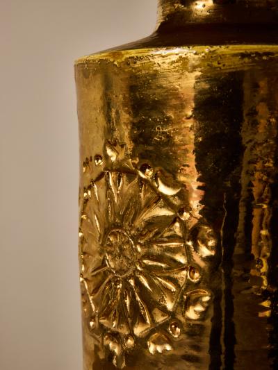  Bergboms Pair of Golden Ceramic Table Lamp by Bergboms