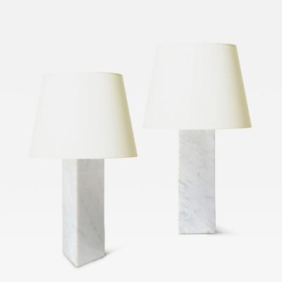  Bergboms Pair of Marble Table Lamps by Bergboms Co 