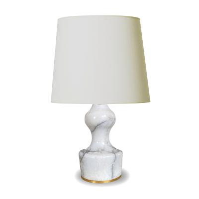  Bergboms Pair of Mod Petite Swedish Table Lamps in Marble Attrib Bergboms