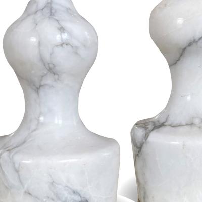  Bergboms Pair of Mod Petite Swedish Table Lamps in Marble Attrib Bergboms