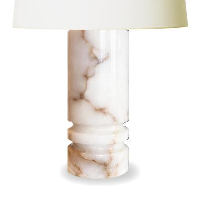  Bergboms Pair of Muscular Lathed Onyx Table Lamps by Bergbom Co 