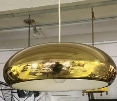  Bergboms Pair of Scandinavian Organic Modern Brass Pendants by Bergboms Sweden 1960