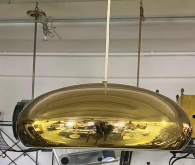  Bergboms Pair of Scandinavian Organic Modern Brass Pendants by Bergboms Sweden 1960