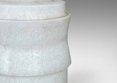  Bergboms Pair of Sculptural Table Lamps in Alabaster Attributed to Bergboms Co 