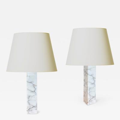  Bergboms Pair of Table Lamps in Marble by Bergboms Co 