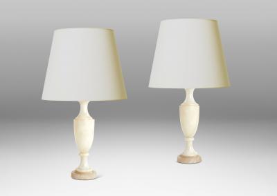  Bergboms Pair of Vase Form Table Lamps in Onyx by Bergboms Co 
