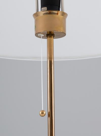  Bergboms Scandinavian Midcentury Floor Lamp in Brass and Leather by Bergboms Sweden