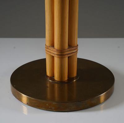  Bergboms Scandinavian Midcentury Table Lamp in Brass and Bamboo by Bergboms Sweden