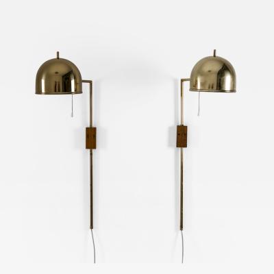  Bergboms Scandinavian Midcentury Wall Lamps in Brass by Bergboms Sweden