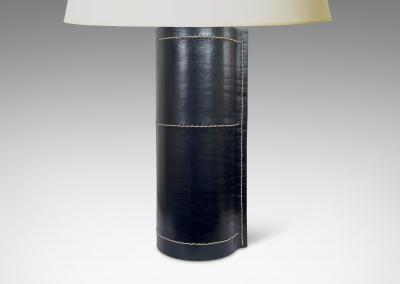  Bergboms Table Lamp In Stitched Leather by Bergboms Co 