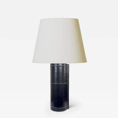  Bergboms Table Lamp In Stitched Leather by Bergboms Co 