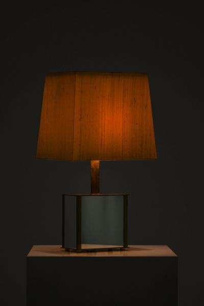  Bergboms Table Lamp in Brass and Mirrored Glass by Bergboms 1970s