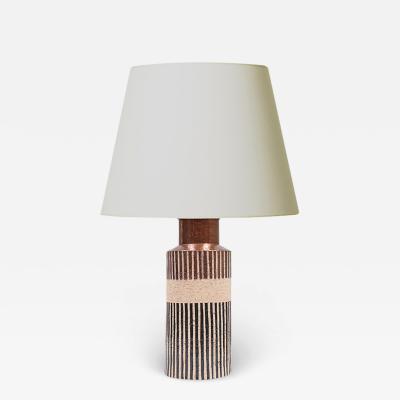  Bergboms Table Lamp with Copper Luster Striation by Bergboms