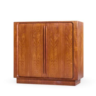  Bernhard Petersen Bernhard Pedersen Mid Century Danish Teak Tambour Armoire Dresser