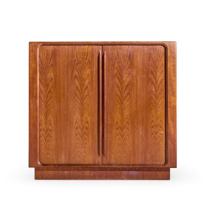  Bernhard Petersen Bernhard Pedersen Mid Century Danish Teak Tambour Armoire Dresser