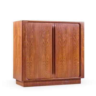  Bernhard Petersen Bernhard Pedersen Mid Century Danish Teak Tambour Armoire Dresser