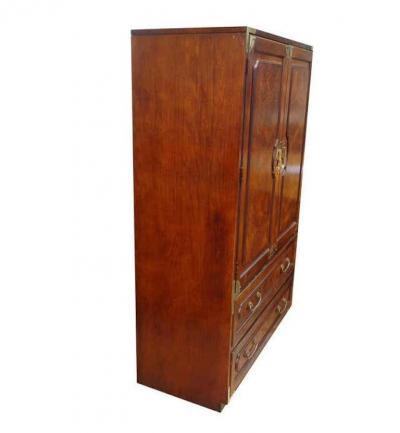  Bernhardt Design Midcentury Chin Hua Campaign Armoire by Bernhardt