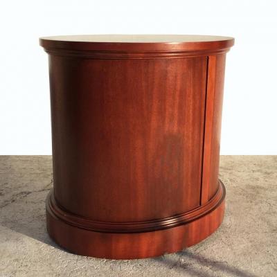  Bernhardt Design Oval Three Drawer Nightstand Side Table by Berhardt