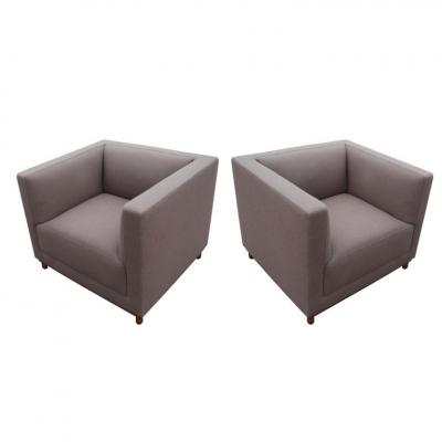  Bernhardt Design Pair of Jephson Robb for Bernhardt Mills Lounge Chairs