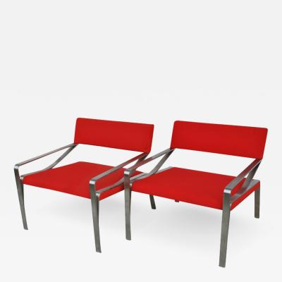  Bernhardt Design Pair of Mid Century Modern Lounge Chairs by Bernhardt