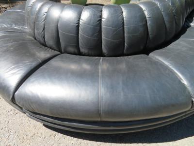 Bernhardt Design Scrumptious 4 Piece Leather Non Stop Style Serpentine Sectional Sofa Bernhardt