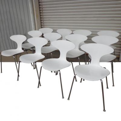  Bernhardt Design Set of 12 Bernhardt Orbit Dining Chairs by Russ Lovegrove
