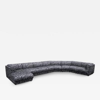  Bernhardt Furniture 1980s Postmodern 5 Piece Sectional Sofa by Flair Bernhardt with Chaise Corner