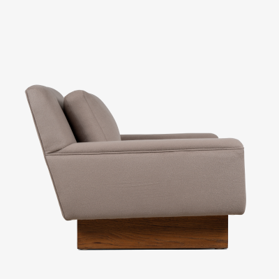  Bernhardt Furniture Company Bernhardt Furniture Club Lounge Chairs in Alpaca Wool Walnut by Flair Pair