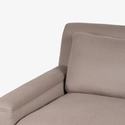  Bernhardt Furniture Company Bernhardt Furniture Club Lounge Chairs in Alpaca Wool Walnut by Flair Pair