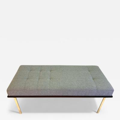  Bernhardt Furniture Customized Bernhardt Manhattan Tufted Bench with Solid Brass Legs