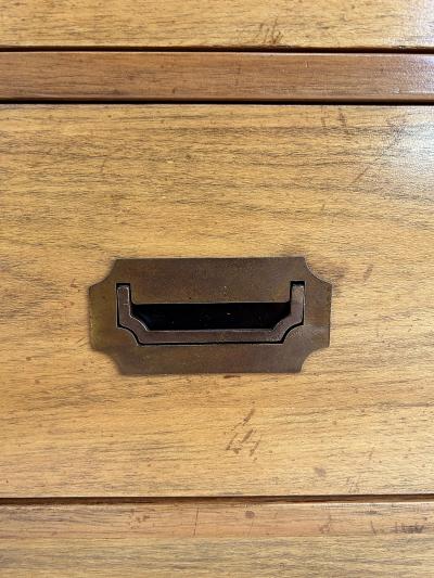  Bernhardt Furniture Mid century Bernhardt Pecan Campaign Bachelors Chests a Pair