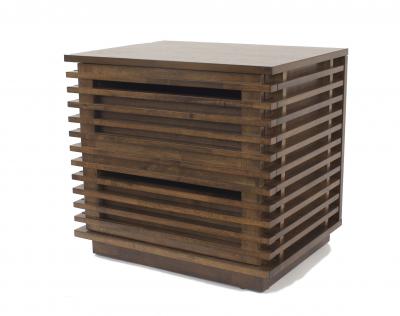  Bernhardt Linea Bernhardt Linea Contemporary Walnut Bedside Tables