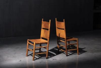  Bernini Kentucky Chairs by Carlo Scarpa for Bernini Italy 1980s