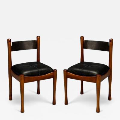  Bernini Silvio Coppola Bernini Italian Mid Century Modern Dining Chairs Walnut 1960s