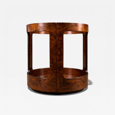  Bertomeu Cia Brazilian Modern Two Tier Side Table in Rosewood by Bertomeu 1960s Lot 868