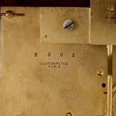  Beurdeley Very large Louis XV style gilt bronze mantel clock by Beurdeley