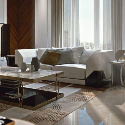  Bianchini L20230 Douglas Sofa with Metal Details