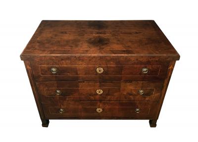  Biedermeier Austrian Biedermeier Mahogany Veneered Chest of Drawers