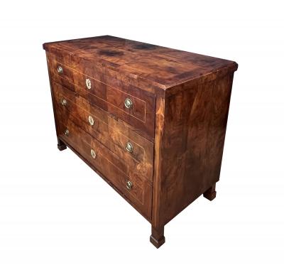  Biedermeier Austrian Biedermeier Mahogany Veneered Chest of Drawers