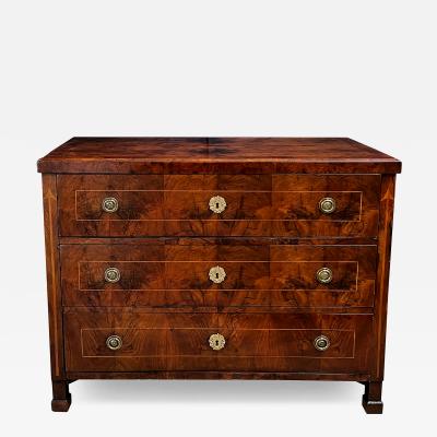  Biedermeier Austrian Biedermeier Mahogany Veneered Chest of Drawers