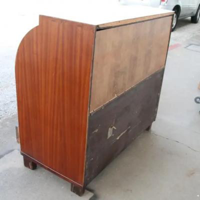  Biedermeier Biedermeier Cylinder Roll Top Desk with drawers