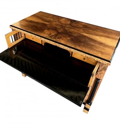  Biedermeier German Biedermeier Black Walnut and Ebonized Chest of Drawers