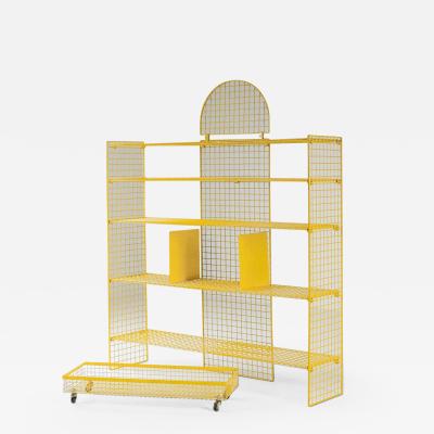  Bieffeplast Bieffeplast Yellow Metal Shelve System Post Modern Italian Design 1970