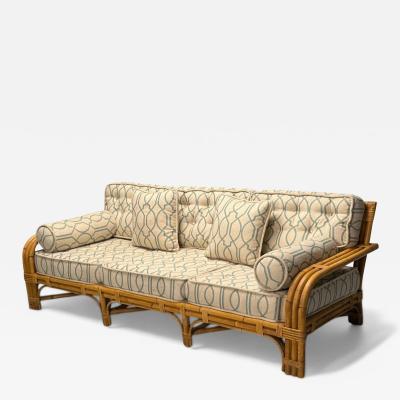  Bielecky Brothers Bielecky Brothers Modern Large Three Seater Sofa Rattan Bamboo USA 21st C 