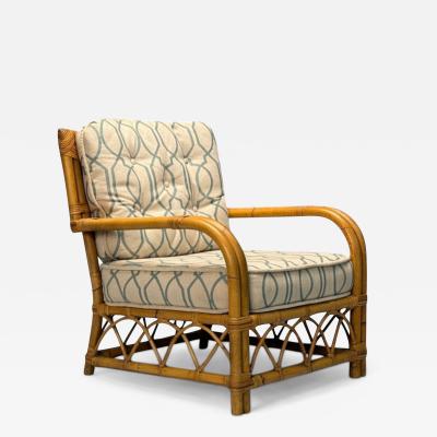  Bielecky Brothers Bielecky Brothers Modern Single Lounge Chair Cane Bamboo USA 21st C 