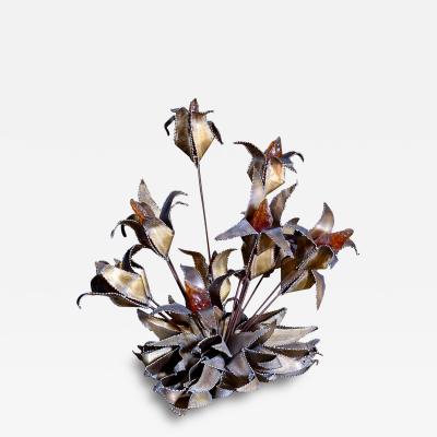  Bijan A Brass Torch Cut Table Sculpture 1970s