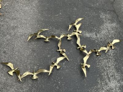  Bijan MODERN BRASS SEAGULL WALL SCULPTURE BY BIJAN