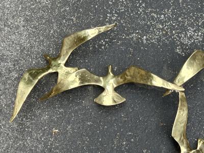  Bijan MODERN BRASS SEAGULL WALL SCULPTURE BY BIJAN