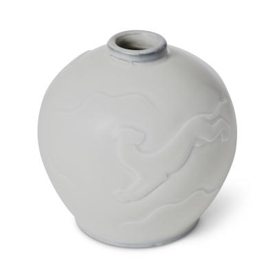  Bing Gr ndahl Art Deco Vase with Animal Reliefs by Ebbe Sadolin for Bing Groendahl